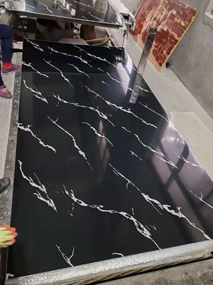 3MM Black Uv Pvc Marble Sheets Interior Wall Covering OEM