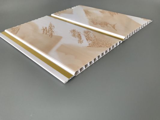 خطوط ذهبية واسعة للماء لوحات الحائط للحمام الكسوة 250MM