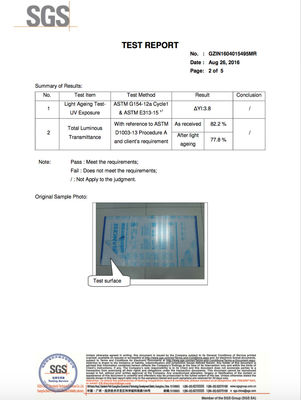 وافق سغس 6mm لوحات البولي، ورقة البولي يكسان البولي بروبلين الحماية