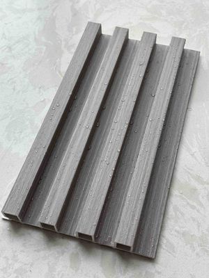 Wood Grain Decorative Pvc Fluted Wpc Panels For Walls