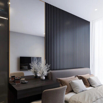 Fireproof Free Sample WPC Fluted Panel With 20 Years Useful Life Guaranteed