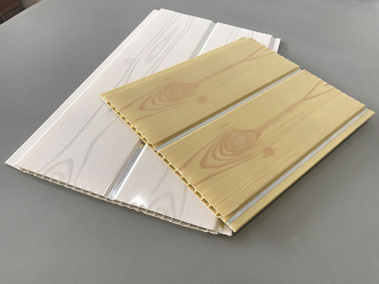 200 × 5.95M داخلية فنية ألواح التغطية الخشبية من PVC للمطعم 7mm سمك 8 بوصة لوحة السقف من PVC اللون الخشبي الشعبي