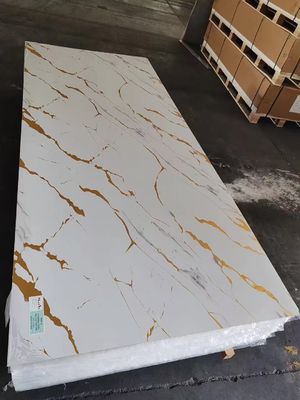 2.8mm Modern PVC uv marble sheets Easy Install SPC Wall Panel Luxury For Interior Decorative