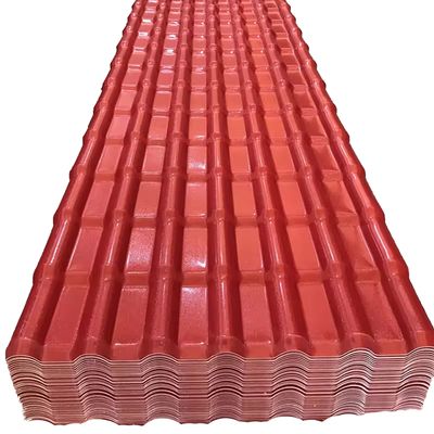 ASA Coating Colonial Tejas PVC UPVC أوراق السطح مواد البناء السطح الخارجي أسطح إسبانية PVC موجة بلاط الراتنج الاصطناعي